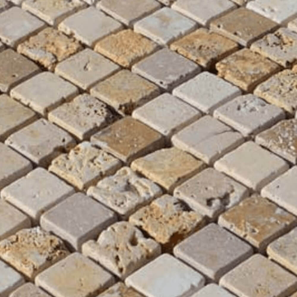Mozaic Antichizat Travertin Rustic